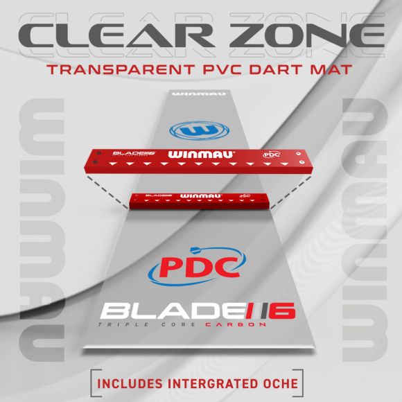 Clearzone PVC Dart Mat with Integrated Oche - The Big Fish Darts Hub