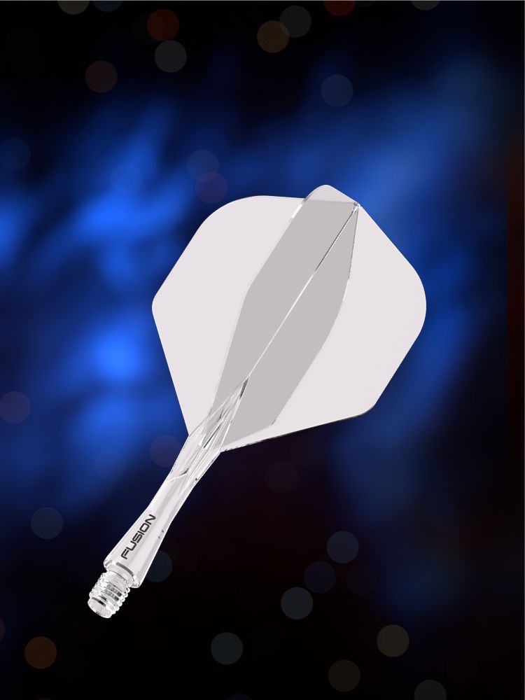 Fusion Integrated Flight & Shaft - Clear Short - The Big Fish Darts Hub