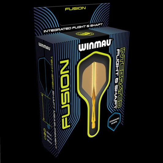 Fusion Integrated Flight & Shaft Fluoro Orange Short 8776 - The Big Fish Darts Hub