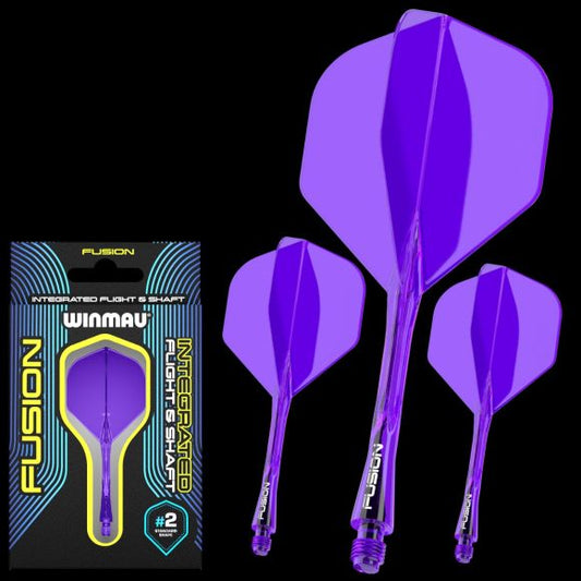 Fusion Integrated Flight & Shaft - Purple Short - The Big Fish Darts Hub