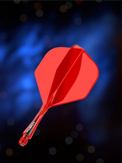 Fusion Integrated Flight & Shaft - Red Short - The Big Fish Darts Hub