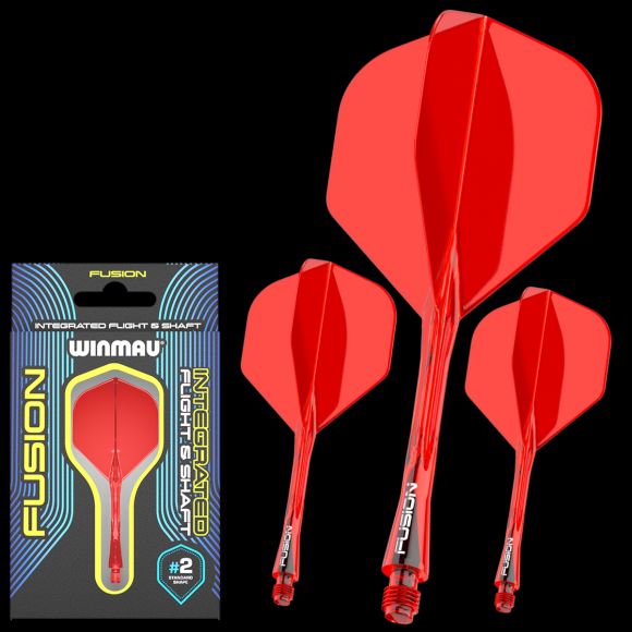 Fusion Integrated Flight & Shaft - Red Short - The Big Fish Darts Hub