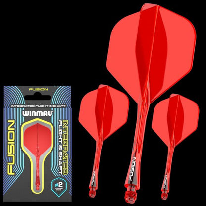 Fusion Integrated Flight & Shaft - Red Short - The Big Fish Darts Hub