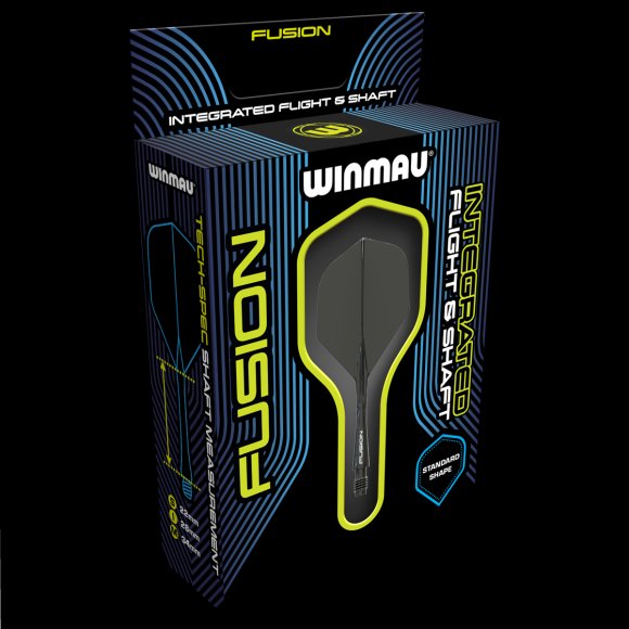 Fusion Integrated Flight & Shaft Solid Black Short 8777 - The Big Fish Darts Hub