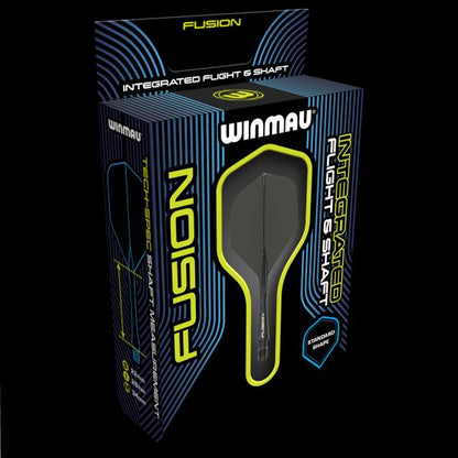 Fusion Integrated Flight & Shaft Solid Black Short 8777 - The Big Fish Darts Hub