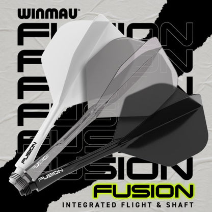 Fusion Integrated Flight & Shaft Solid White Short 8778 - The Big Fish Darts Hub