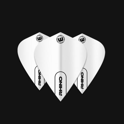 Rhino Kite White Dart Flight - The Big Fish Darts Hub